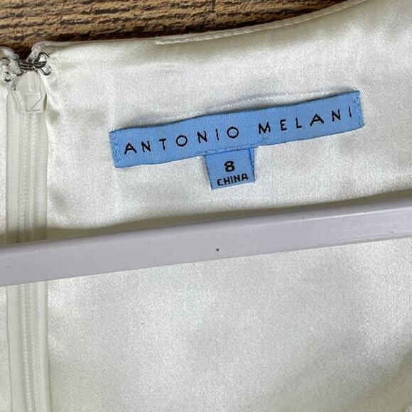 Antonio Melani Short Sleeve Lace Sheath Dress Ivory Size 8 - Picture 4 of 8